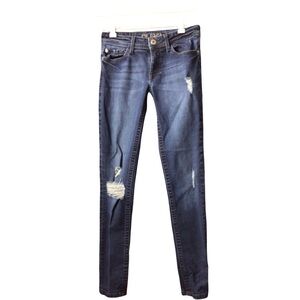 DL1961 Dark Blue Ripped Skinny Jeans